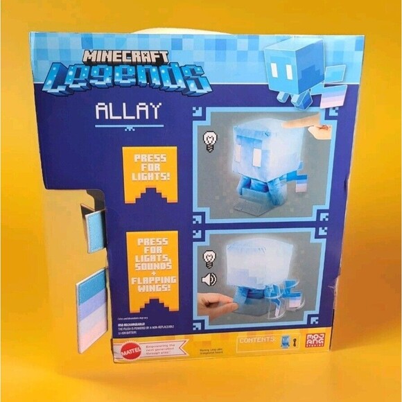 MINECRAFT LEGENDS ALLAY PLUSH LIGHTS & SOUNDS + FLAPPING WINGS  **NEW** - Picture 4 of 10